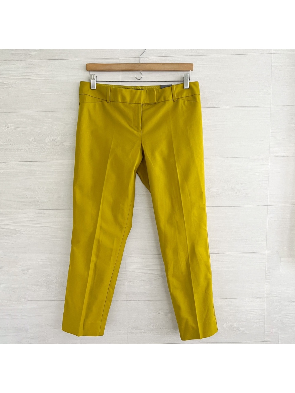 NWT The Limited Pencil Pants Womens 8 Mustard Yellow Slim Ankle Stretch Career